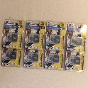 8 x Digital Film 37004 MicroSD Memory Card with SD adapter 4GB ULTRA HIGH SPEED